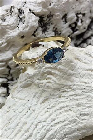 AKUAMARİN MİNİMAL YÜZÜK- AK1235