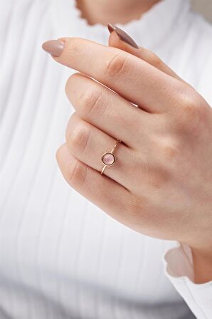 OTTOWA PEMBE KUVARS YÜZÜK - AK768