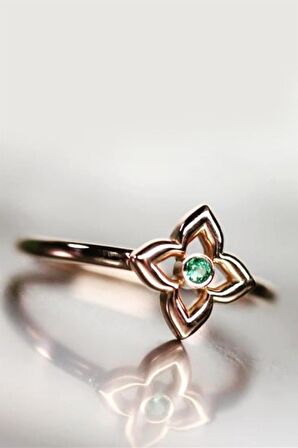 ÇİÇEK DOĞAL TAŞ YÜZÜK - AK643