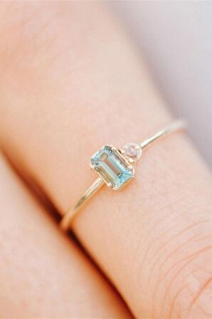 KOLOMBİYA AKUAMARİN YÜZÜK - AK576