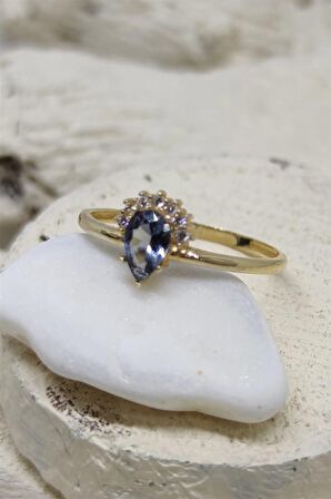 İYOLİT TAÇ DOĞAL TAŞLI YÜZÜK - AK0493