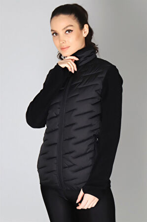 Sweetness Kadın Siyah Kapitone Mont