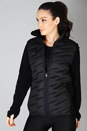 Sweetness Kadın Siyah Kapitone Mont