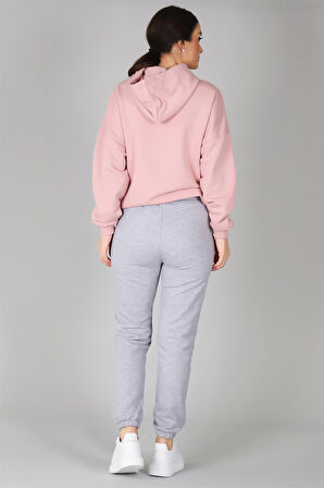 Sweetness Kadın Melanj Gri Paçası Lastikli Eşofman Altı