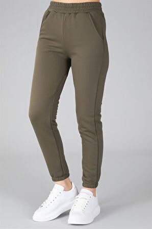 Sweetness Kadın Haki Paçası Lastikli Eşofman Altı