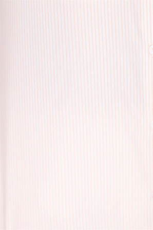 SWEETNESS Kadın Bej Renk Çizgili Kısa Kollu Gömlek 