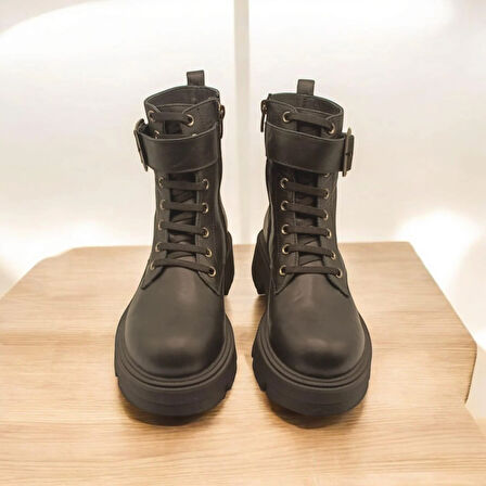 Belfast Siyah Deri Bot