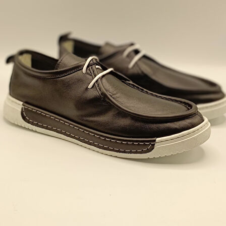 Emma Siyah Deri Loafer