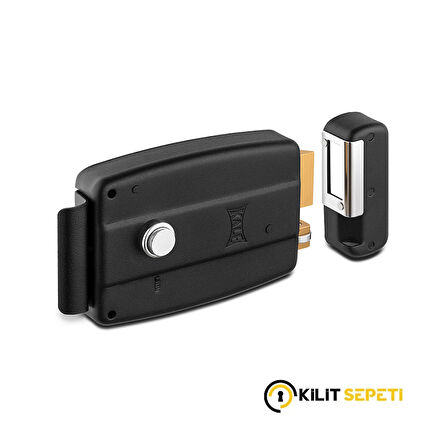 Kale 157EL Elektrikli Tirajlı Kilit Siyah 70MM