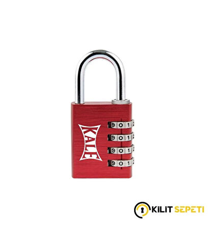 Kale Şifreli Asma Kilit Alüminyum Kırmızı KD001/20-800
