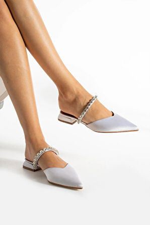 Harmony Taş Detaylı Kadın Babet Gümüş