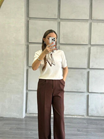 Yüksek Bel Palazzo Pantolon