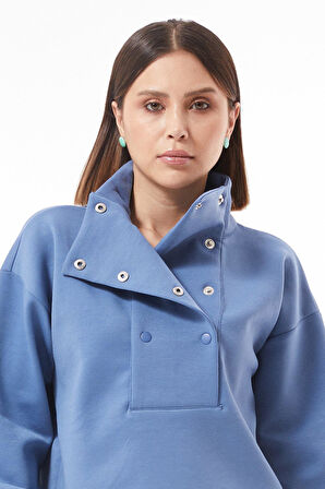 Çıtçıt Yakalı Sweat