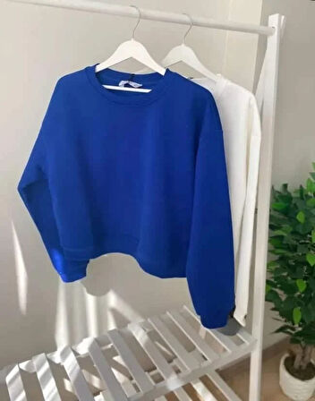 Bisiklet Yakalı Yumoş Sweat