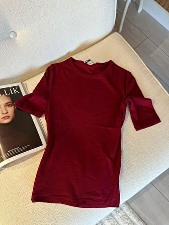 Bordo Yarım Kol Body