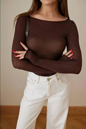 Zra Transparan Kayık Yaka Bluz