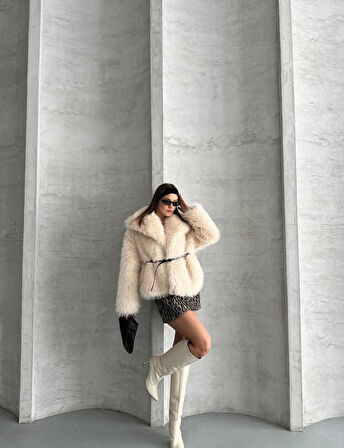 Oversize Kürk Bej