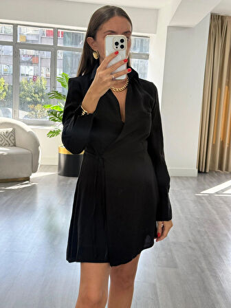 Kruvaze Kapamalı Elbise