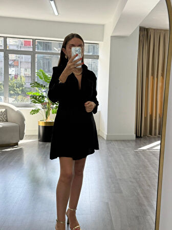 Kruvaze Kapamalı Elbise