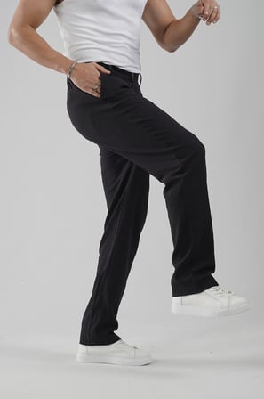 Baggy Fit Kalıp Pamuklu Keten Pantolon