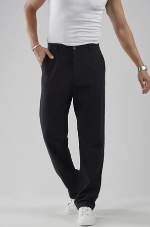 Baggy Fit Kalıp Pamuklu Keten Pantolon