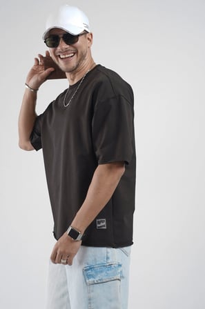 Oversize Kalıp Likralı Basic Tişört
