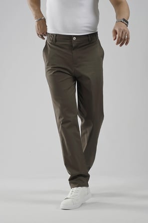 Beli Lastikli Regular Kalıp Chino Likralı Erkek Pantolon