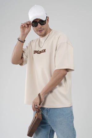 Oversize Kalıp Kingbrich Baskılı Tişört