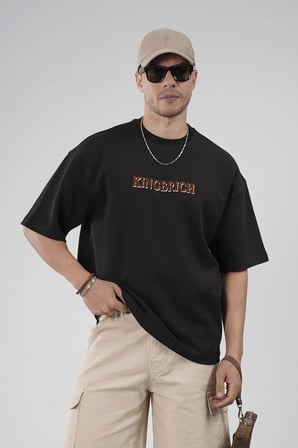 Oversize Kalıp Kingbrich Baskılı Tişört
