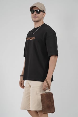 Oversize Kalıp Kingbrich Baskılı Tişört