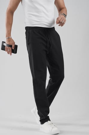 Regular Kalıp Beli Lastikli Pamuk Keten Pantolon