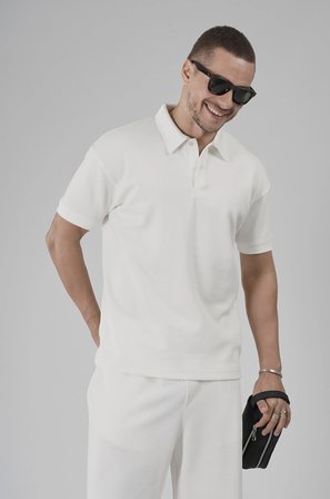 Yarım Oversize Kalıp Polo Yaka Erkek Şort Takım