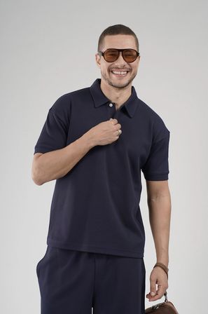 Yarım Oversize Kalıp Polo Yaka Erkek Şort Takım