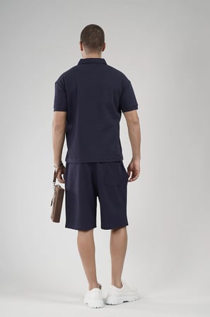 Yarım Oversize Kalıp Polo Yaka Erkek Şort Takım