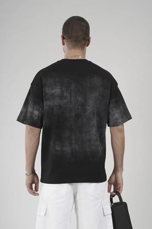 Yıkamalı Oversize Kalıp Erkek Tişört