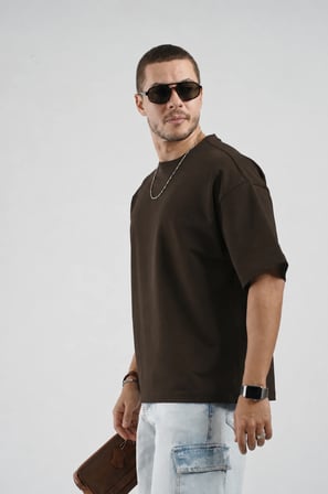 Oversize Kalıp Basic %100 Pamuklu Erkek Tişört