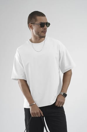 Oversize Kalıp Basic %100 Pamuklu Erkek Tişört
