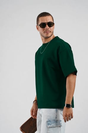 Oversize Kalıp Basic %100 Pamuklu Erkek Tişört