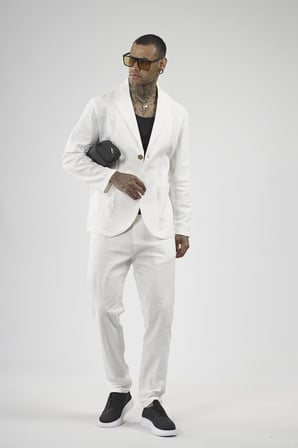 Slim Fit Kalıp Erkek Pamuklu Keten Alt Üst Takım