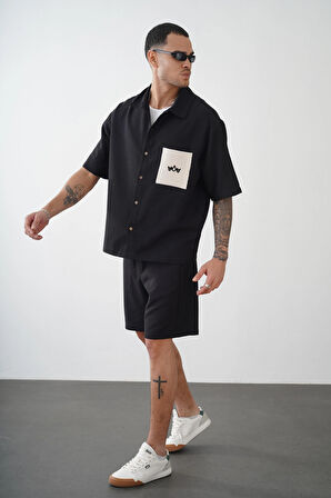 Kingbrich Beli Lastikli Kordonlu Cebi Penchli Oversize Kesim Alt Üst Takım