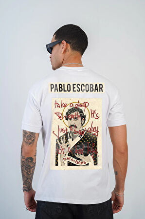 Kingbrich Pablo Escobar Baskılı Slim Fit Kalıp Erkek Tshirt