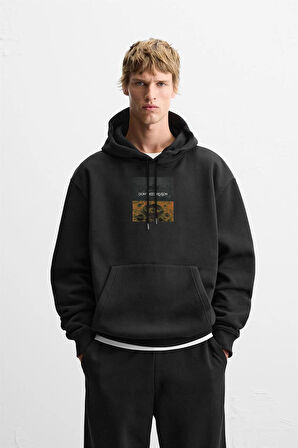 Kapuşonlu Dont Need Reason Baskılı Sweatshirt