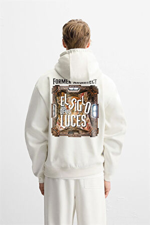 Kapuşonlu Luces Baskılı Oversize Kesim Hoodie