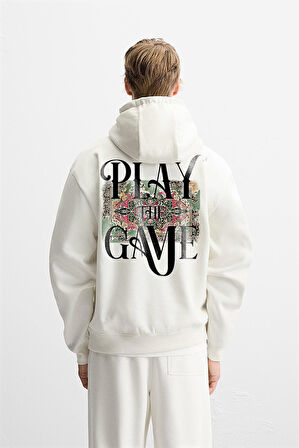 Kapuşonlu Play The Game Baskılı Unisex Hoodie
