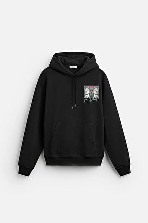 Kapuşonlu So What Baskılı Oversize Kalıp Unisex Hoodie