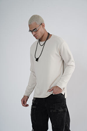 King Brich Pis Yaka Oversize Kalıp Erkek Sweatshirt