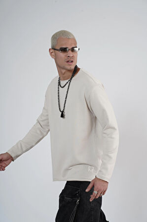 King Brich Pis Yaka Oversize Kalıp Erkek Sweatshirt