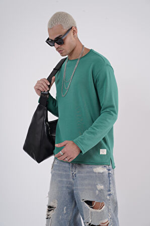 King Brich Pis Yaka Oversize Kalıp Erkek Sweatshirt