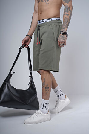 Beli Lastikli Cepli Regular Kalıp Erkek Şort Bermuda