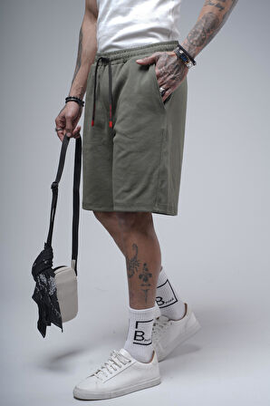Beli Lastikli Cepli Regular Kalıp Erkek Şort Bermuda
